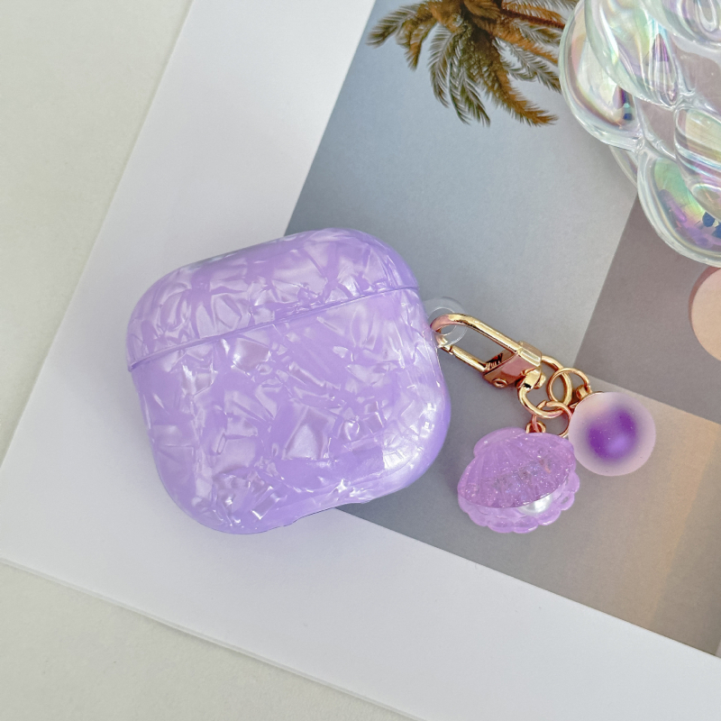 AirPods 4 TPU puha héj védőtok, kagyló minta, hőátvitel, testreszabható