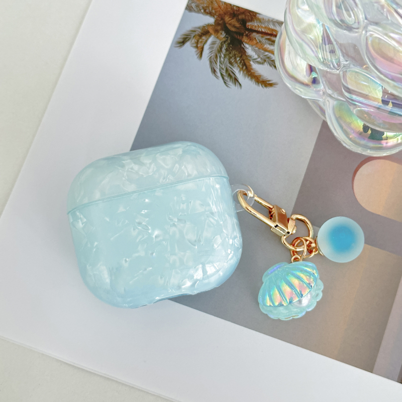 AirPods 4 TPU puha héj védőtok, kagyló minta, hőátvitel, testreszabható