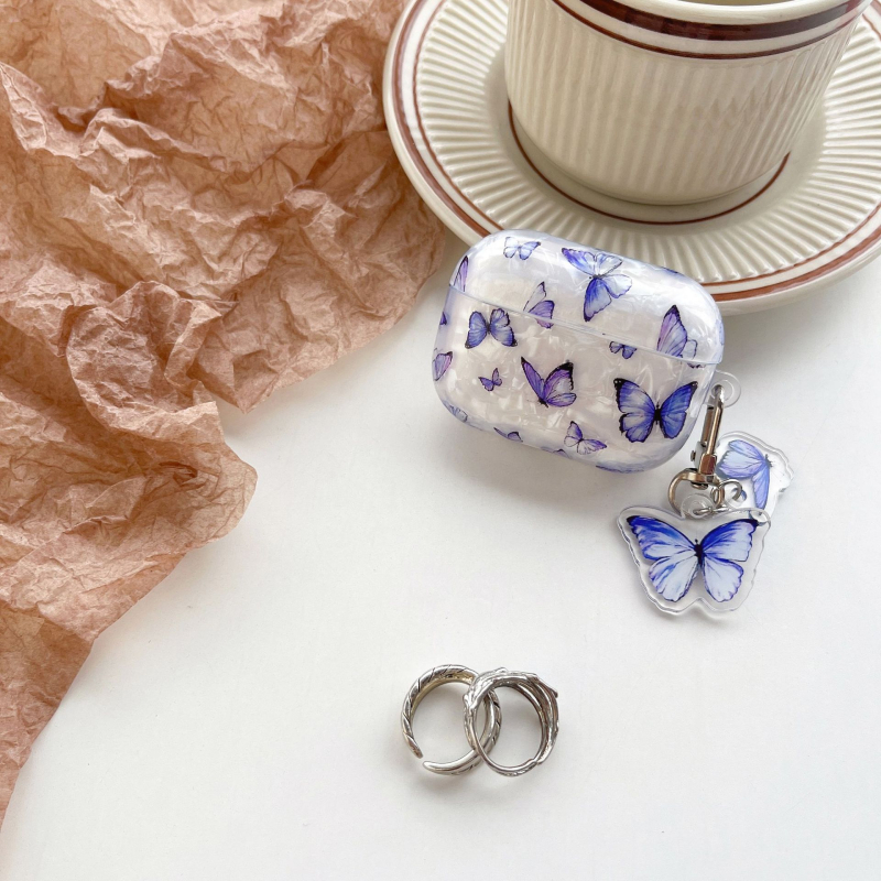 Apple AirPods számára védőtok (1/2/3/Pro/Pro 2) – TPU puha héj, injekciós öntés, pillangó mintázat