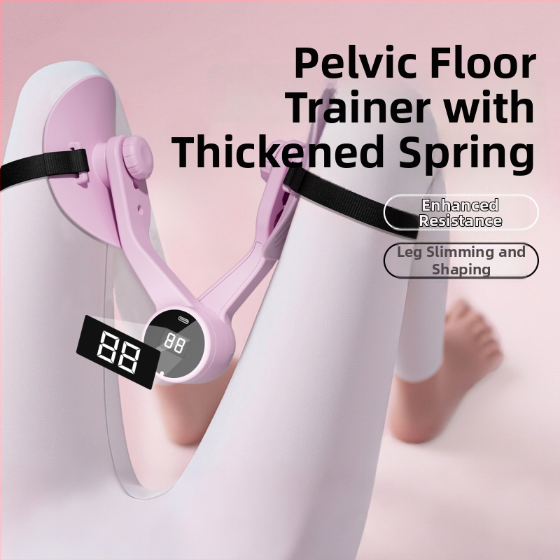 Antrenor de mușchi ai podeului pelvin pentru uz casnic, cu clemă pentru șold și susținere a interiorului coapselor — Materiale: PP, TPE, arc; Brand: Kyndini; Greutate: 360 g