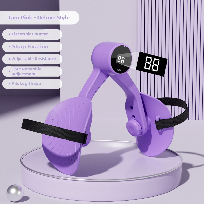 Antrenor de mușchi ai podeului pelvin pentru uz casnic, cu clemă pentru șold și susținere a interiorului coapselor — Materiale: PP, TPE, arc; Brand: Kyndini; Greutate: 360 g