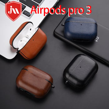 Kožno zaštitno kućište za AirPods Pro 3/4, Apple 4. generacije bežične slušalice, PC+PU koža