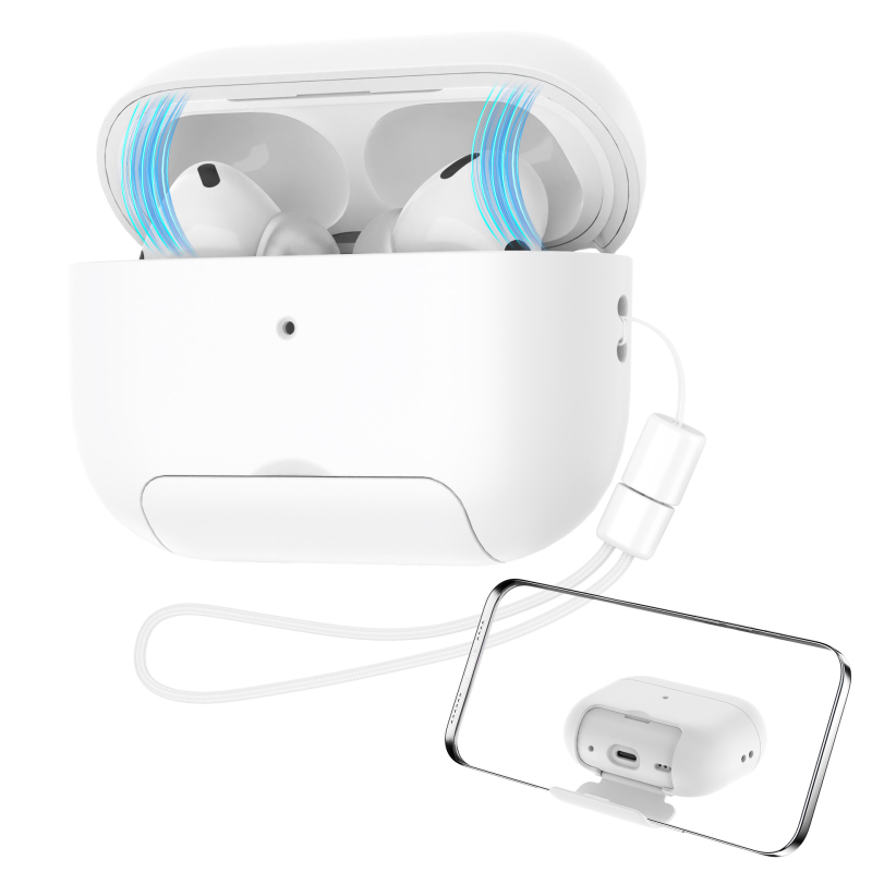Zaštitno kućište za AirPods 4 i AirPods Pro 2, tvrdo kućište u jednoj boji