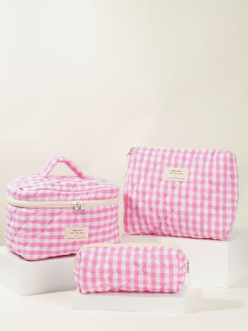 Geantă de machiaj, material din bumbac, stil urban minimalist, utilizare zilnică, primăvara 2024, Unisex