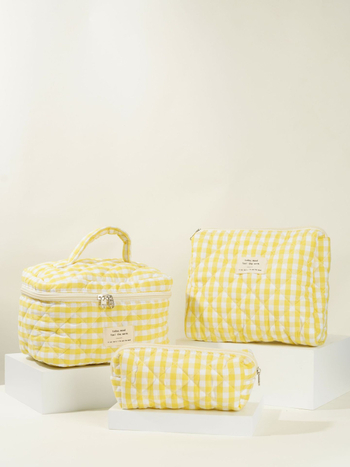 Geantă de machiaj, material din bumbac, stil urban minimalist, utilizare zilnică, primăvara 2024, Unisex