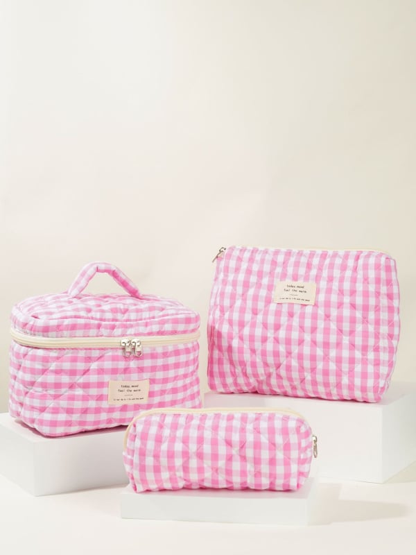 Geantă de machiaj, material din bumbac, stil urban minimalist, utilizare zilnică, primăvara 2024, Unisex