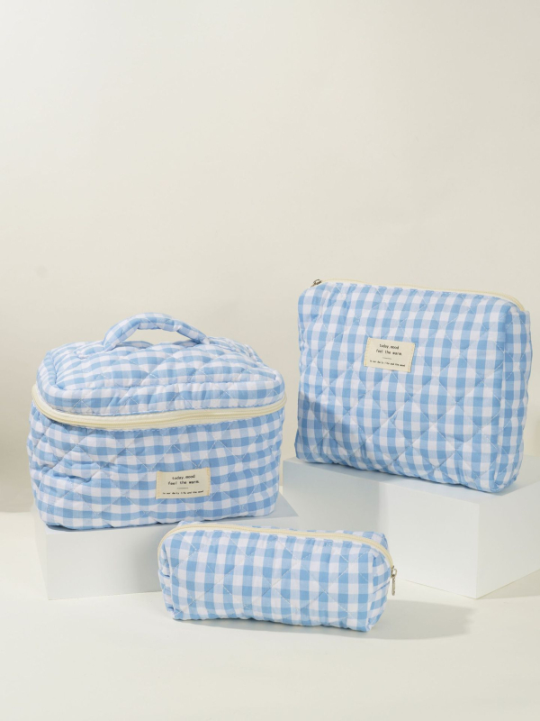 Geantă de machiaj, material din bumbac, stil urban minimalist, utilizare zilnică, primăvara 2024, Unisex