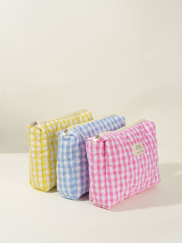 Geantă de machiaj, material din bumbac, stil urban minimalist, utilizare zilnică, primăvara 2024, Unisex