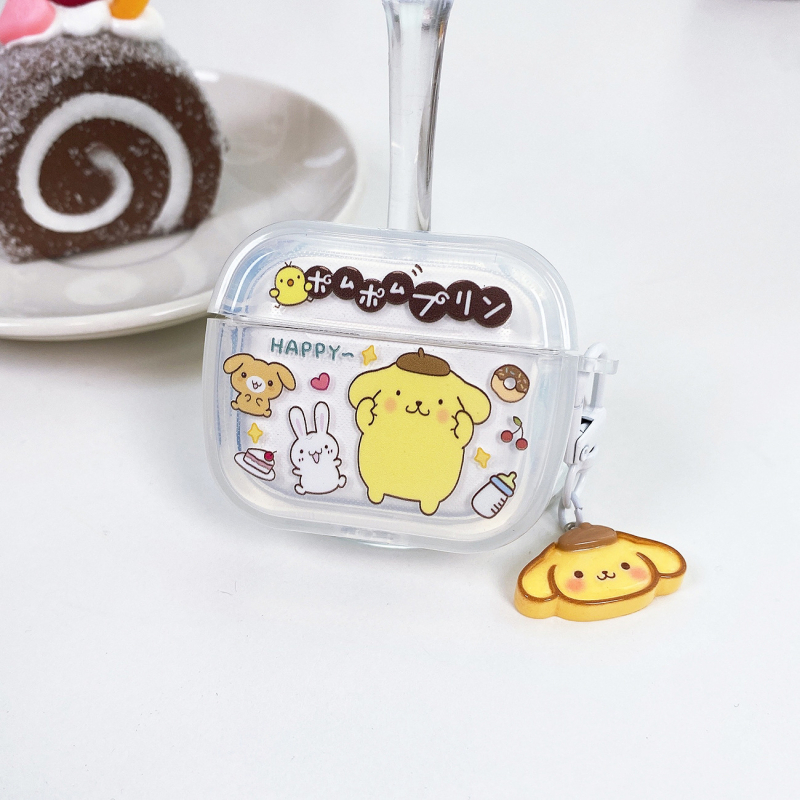 Kuromi zaštitna kutija za AirPods 4, Pro 3 i Cinnamoroll generacije 2–3 – prozirno mekani TPU kućište s reljefnim cartoon dizajnom