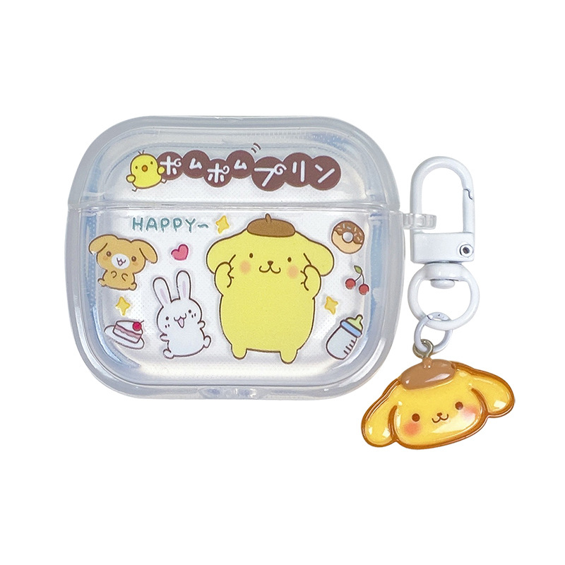 Kuromi zaštitna kutija za AirPods 4, Pro 3 i Cinnamoroll generacije 2–3 – prozirno mekani TPU kućište s reljefnim cartoon dizajnom