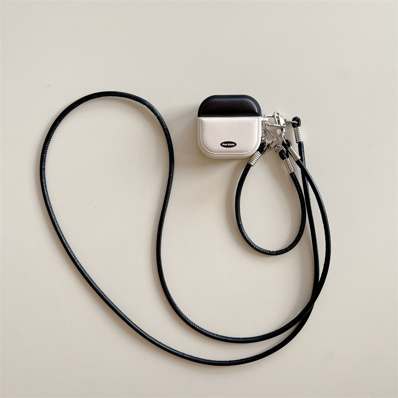 Retro kožna futrola s kontrastnim dijelom i dijagonalnim uzorkom za AirPods 4, Apple Bluetooth bežične slušalice s magnetskim zatvaranjem, kompatibilno s Pro 2 (2./3. generacija)