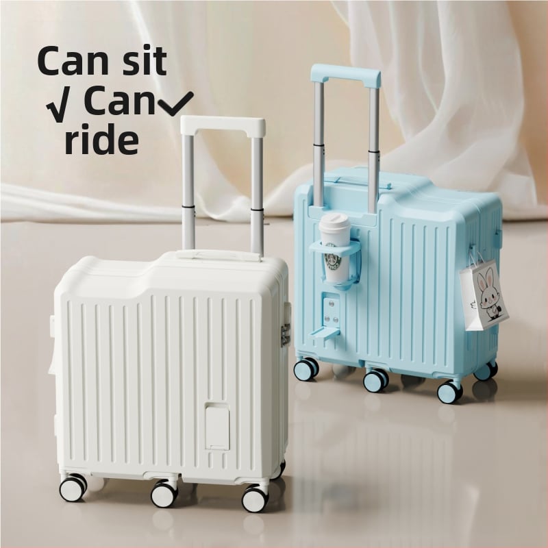 ABS putni kofer s zip zatvaranjem, teleskopska ručka, univerzalni kotači, težina 2,3 kg, površina otporna na ogrebotine i držač za čašu