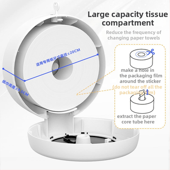 Xiangchen Sienas Piestiprināms Lielā Tualetes Papīra Ruļļa Turētājs – ABS Plastmasa, Ūdensizturīgs, Iepakojumā 12 Gab., Vannas Istabai