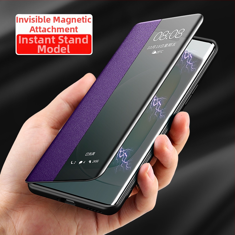 Huawei Nova 14 Pro Θήκη κινητού με αναδιπλούμενο μαγνητικό κάλυμμα από τεχνητό δέρμα και βάση