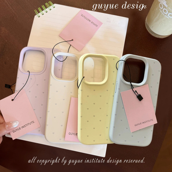 Carcasă pentru telefon în stil Ins cu inimioare pe ecranul integral, pentru iPhone 11/12/13/14 Pro/Max, TPU, vopsită, antișoc, personalizabilă