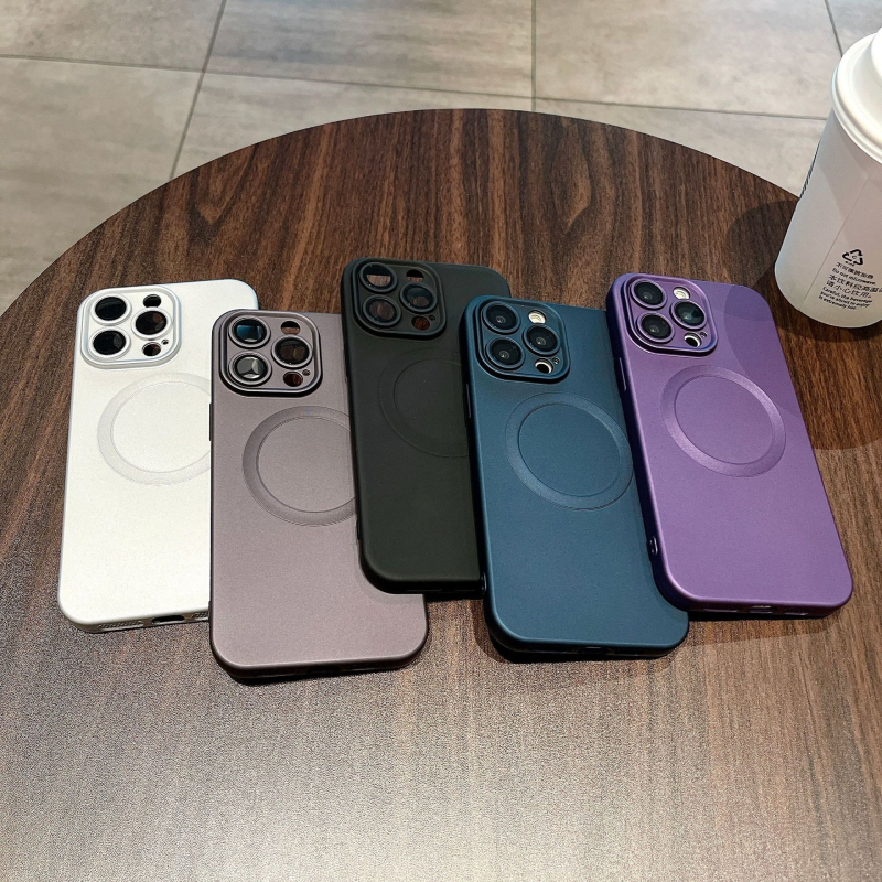 iPhone 16 Pro Max TPU mat zaštitna torbica s MagSafe, puna zaštita, ljubičasta