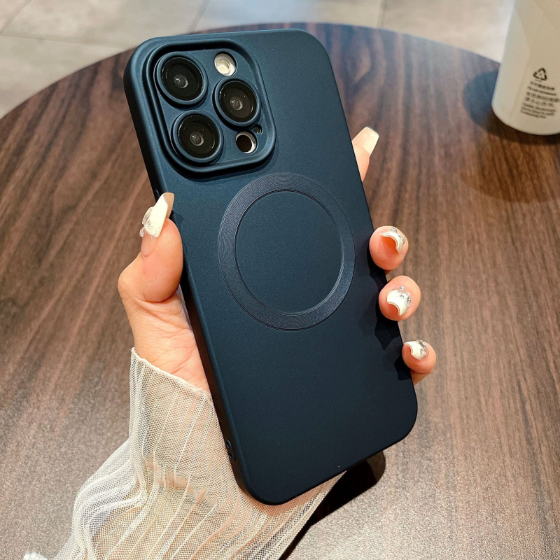 iPhone 16 Pro Max TPU mat zaštitna torbica s MagSafe, puna zaštita, ljubičasta