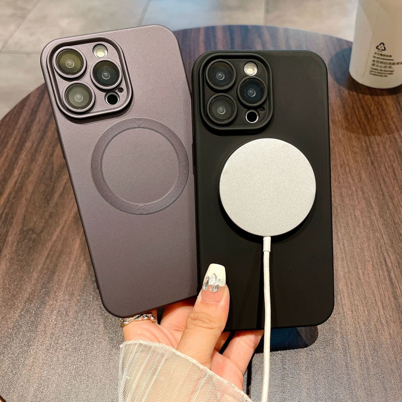 iPhone 16 Pro Max TPU mat zaštitna torbica s MagSafe, puna zaštita, ljubičasta