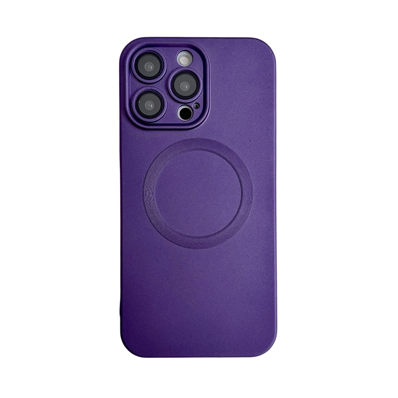 iPhone 16 Pro Max TPU mat zaštitna torbica s MagSafe, puna zaštita, ljubičasta