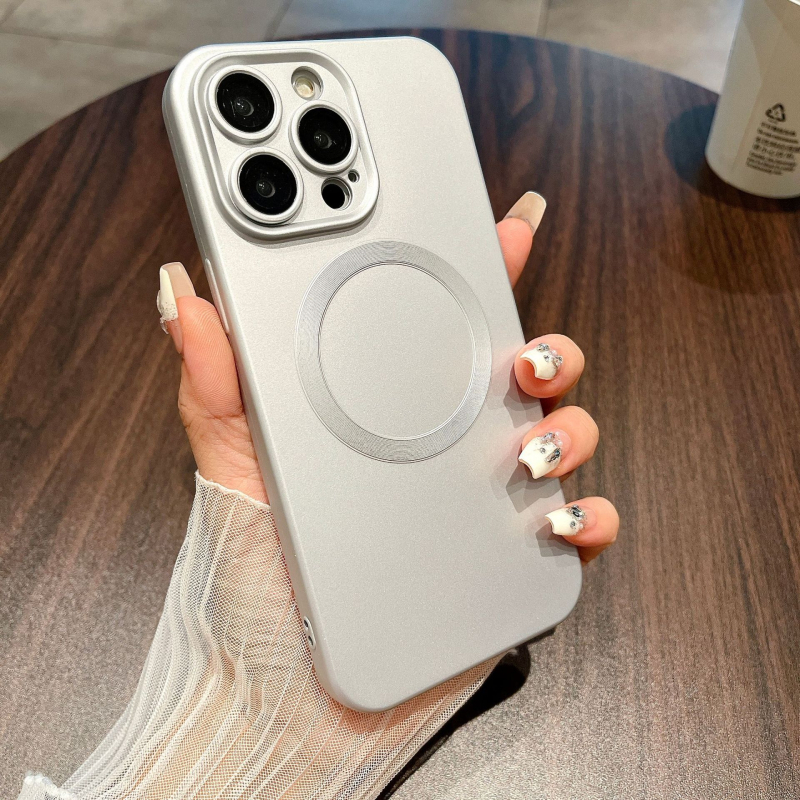 iPhone 16 Pro Max TPU mat zaštitna torbica s MagSafe, puna zaštita, ljubičasta