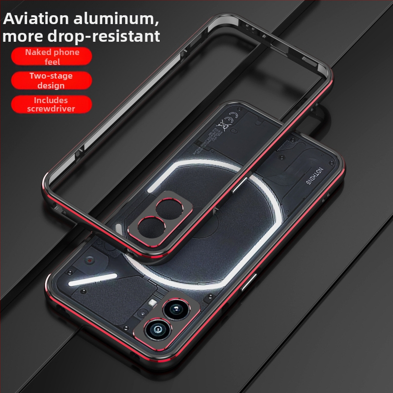 Nothing Phone1 vāciņš ar metāla rāmi, metāla štancēšana, bez pielāgošanās, stilīgs un vienkāršs dizains