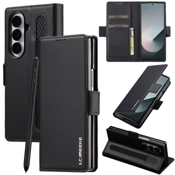 Θήκη από δέρμα για Samsung Galaxy Z Fold5/6/7, PU+PC υλικό, απλό, ελαφρώς πολυτελές ύφος