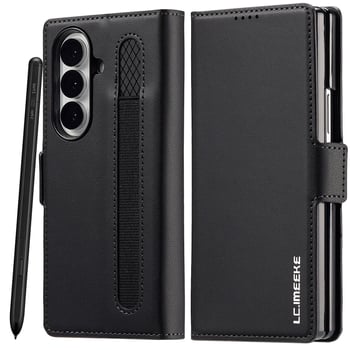 Θήκη από δέρμα για Samsung Galaxy Z Fold5/6/7, PU+PC υλικό, απλό, ελαφρώς πολυτελές ύφος