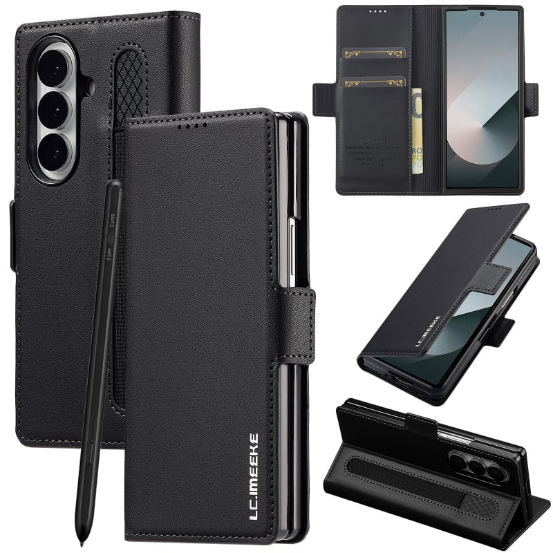 Θήκη από δέρμα για Samsung Galaxy Z Fold5/6/7, PU+PC υλικό, απλό, ελαφρώς πολυτελές ύφος