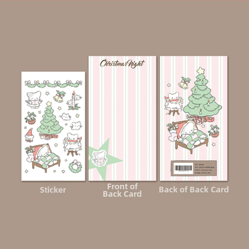 Kalėdiniai dienoraščio lipdukai su peizažu, sintetinis popierius, korėjiečių stilius, spauda