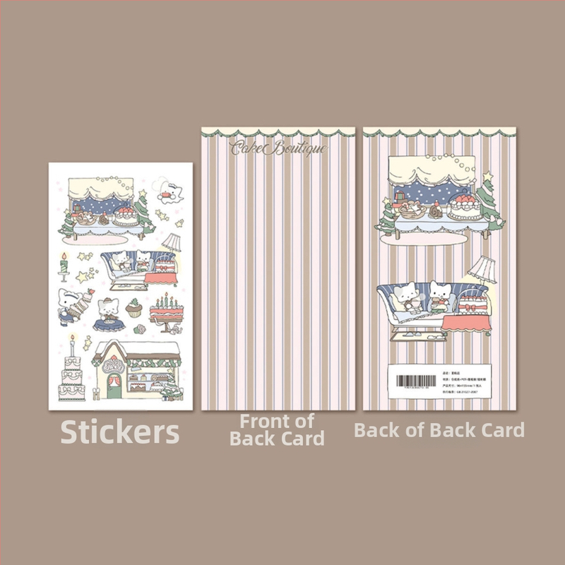 Kalėdiniai dienoraščio lipdukai su peizažu, sintetinis popierius, korėjiečių stilius, spauda