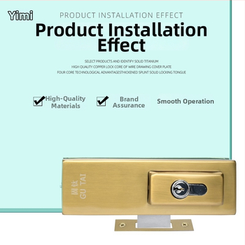 Bezrámové sklenené dvere – podlahové zámky s pružinou a klipsom pre dvere, model GT-6SDS