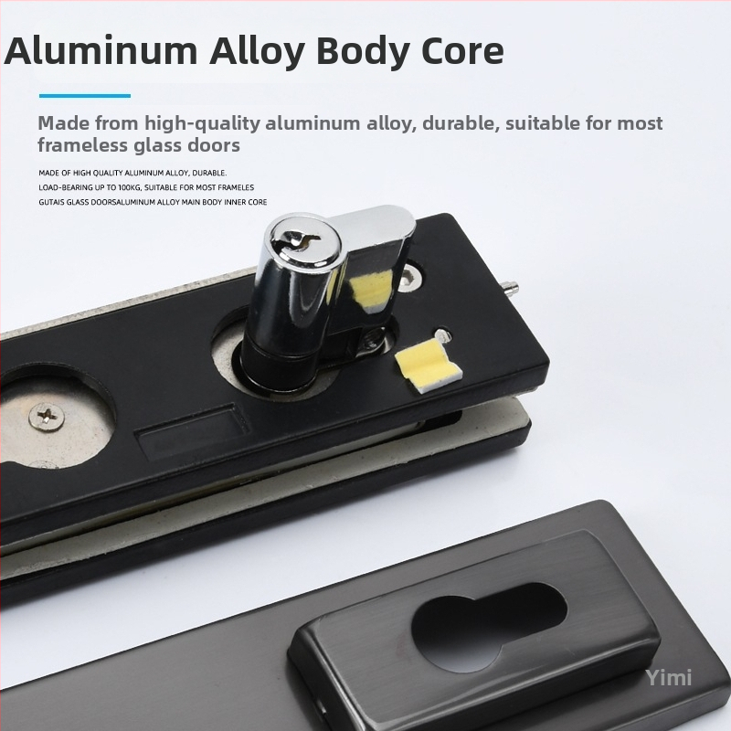 Bezrámové sklenené dvere – podlahové zámky s pružinou a klipsom pre dvere, model GT-6SDS