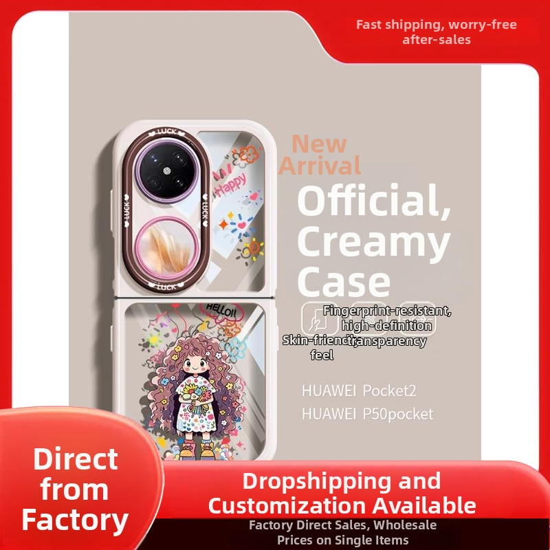 Ochranný kryt Huawei Pocket2, priehľadný, plný kryt, kompatibilný s P50 Pocket skladacím displejom, odolný proti opotrebeniu