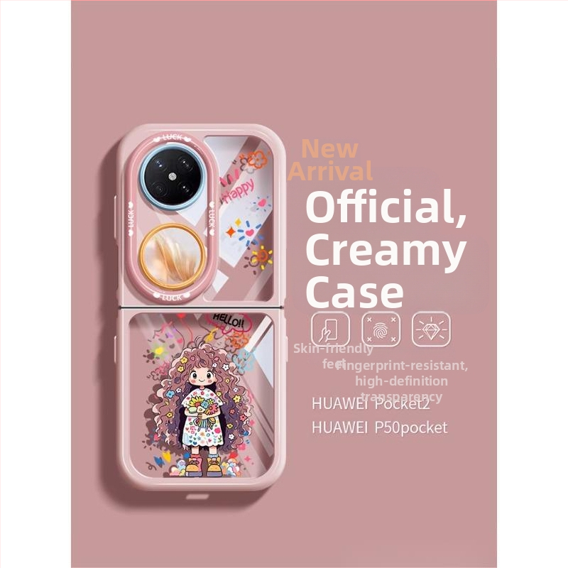 Ochranný kryt Huawei Pocket2, priehľadný, plný kryt, kompatibilný s P50 Pocket skladacím displejom, odolný proti opotrebeniu