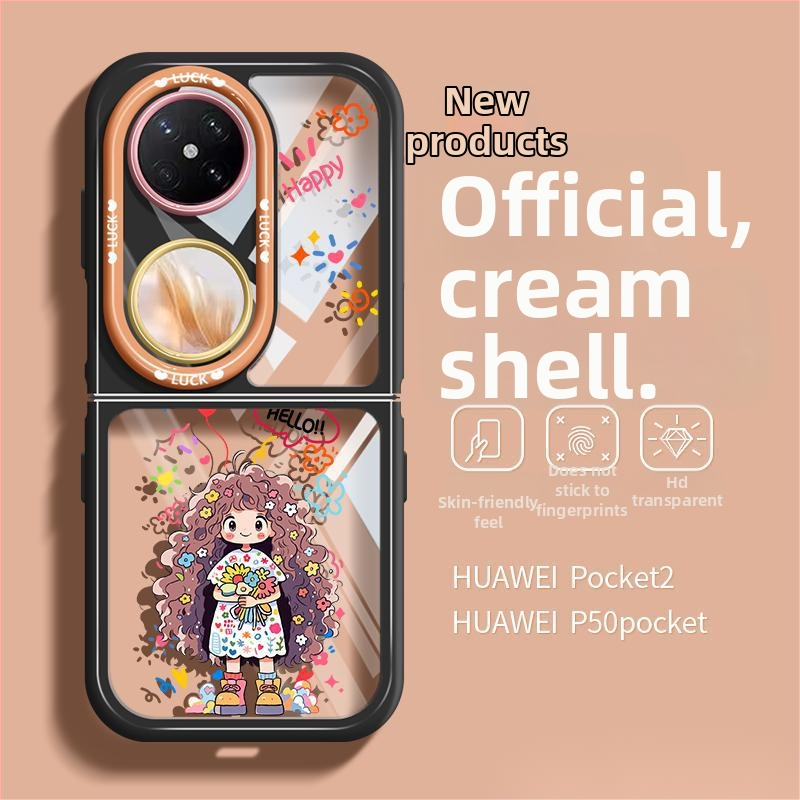 Ochranný kryt Huawei Pocket2, priehľadný, plný kryt, kompatibilný s P50 Pocket skladacím displejom, odolný proti opotrebeniu