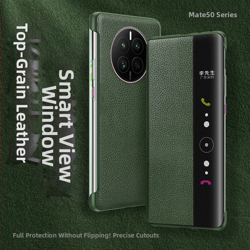 Huawei viedtālruņa vāciņš Mate sērijai — īsta āda, biznesa stils, izturīgs pret krišanu, mašīniskā apstrāde, pielāgojama