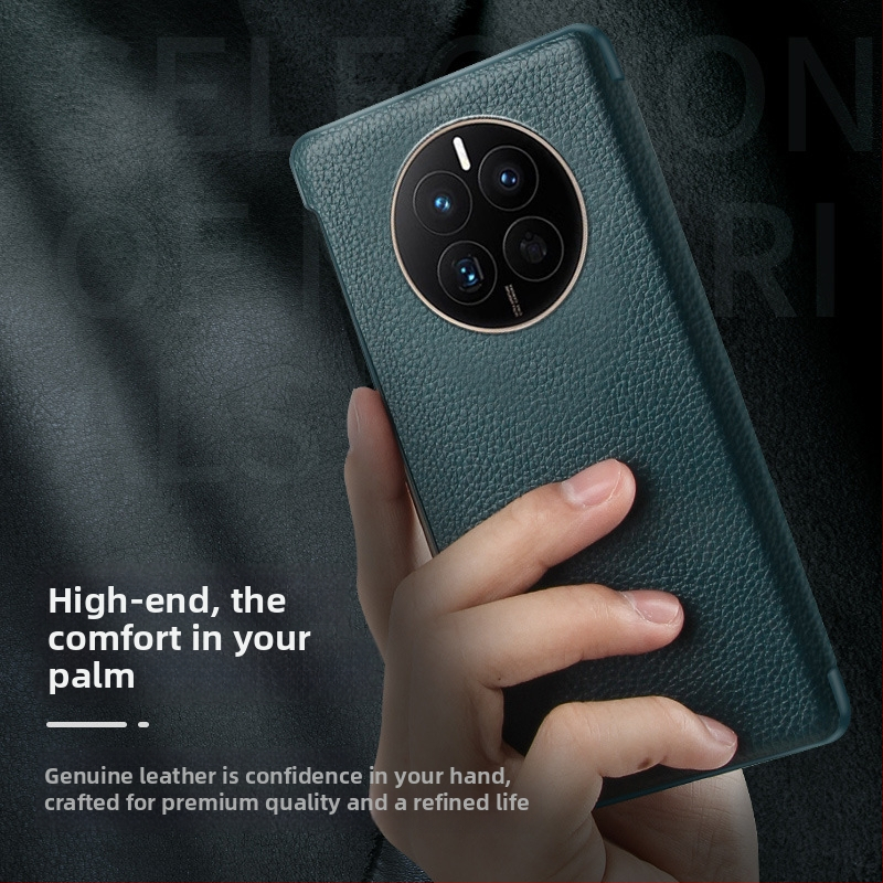 Huawei viedtālruņa vāciņš Mate sērijai — īsta āda, biznesa stils, izturīgs pret krišanu, mašīniskā apstrāde, pielāgojama