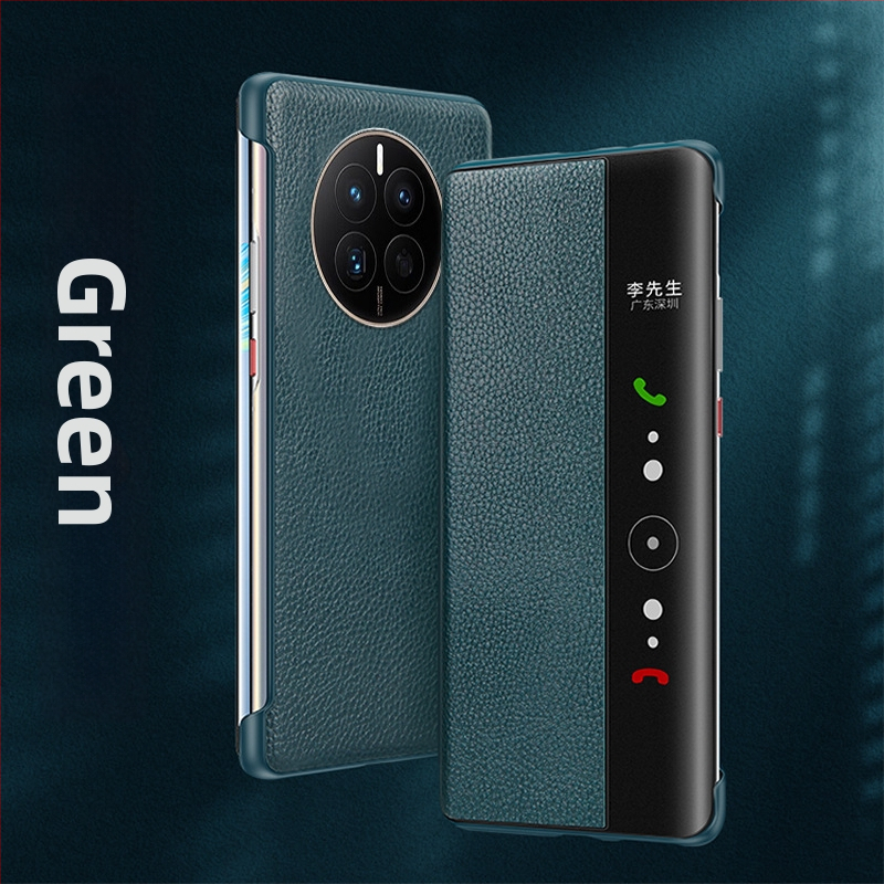 Huawei viedtālruņa vāciņš Mate sērijai — īsta āda, biznesa stils, izturīgs pret krišanu, mašīniskā apstrāde, pielāgojama