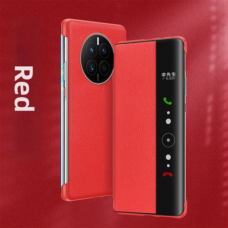 Huawei viedtālruņa vāciņš Mate sērijai — īsta āda, biznesa stils, izturīgs pret krišanu, mašīniskā apstrāde, pielāgojama