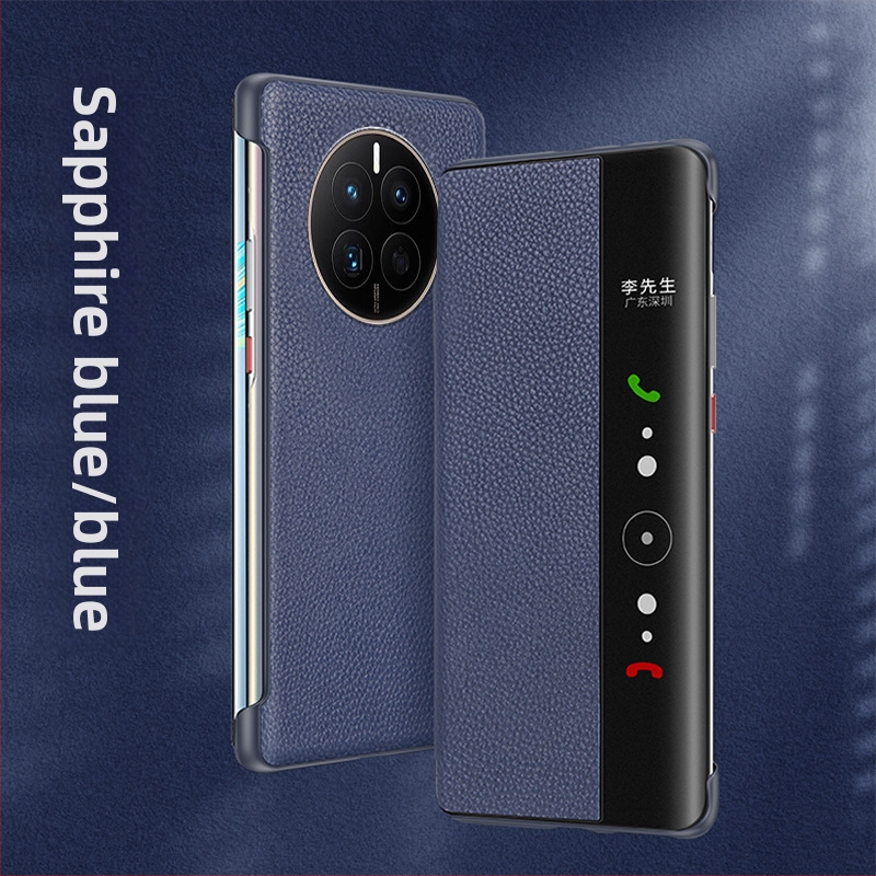 Huawei viedtālruņa vāciņš Mate sērijai — īsta āda, biznesa stils, izturīgs pret krišanu, mašīniskā apstrāde, pielāgojama