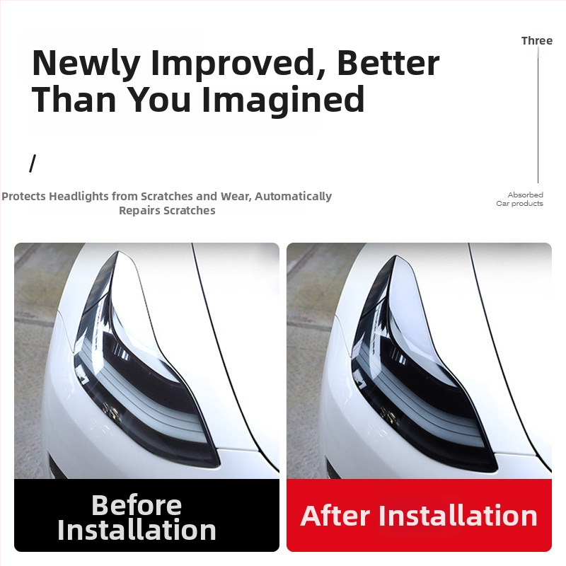 Film protectie TPU pentru faruri și stopuri Tesla Model 3/Y (TPU; pentru Tesla Model 3/Y; protecție pentru faruri și stopuri; fără personalizare)