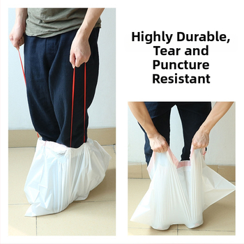 Sacoșă pentru nisip de pisică cu șnur – PE îngroșat, pentru tavă de pisică, de unică folosință