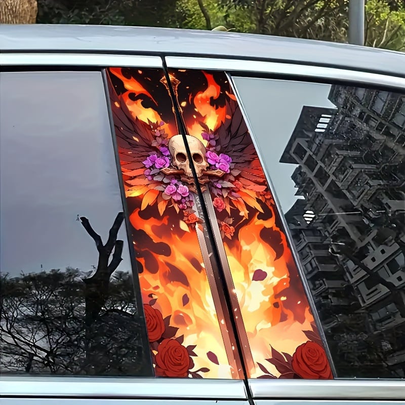 Naljepnica za B-stup automobila s cartoon uzorkom, montaža ljepilom, Materijal: naljepnica, Šifra proizvoda CST265, Prilagodba dostupna