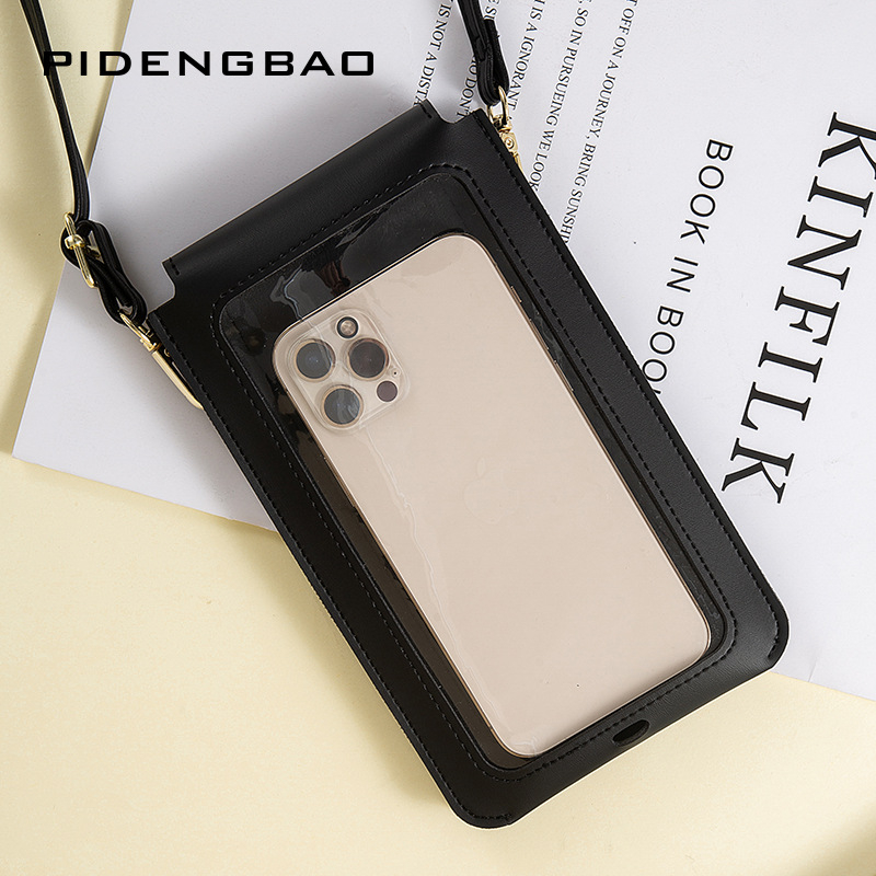 Torba za mobitel za žene (PVC materijal; magnetska kopča; džep za novčiće; uspravni kvadratni oblik)