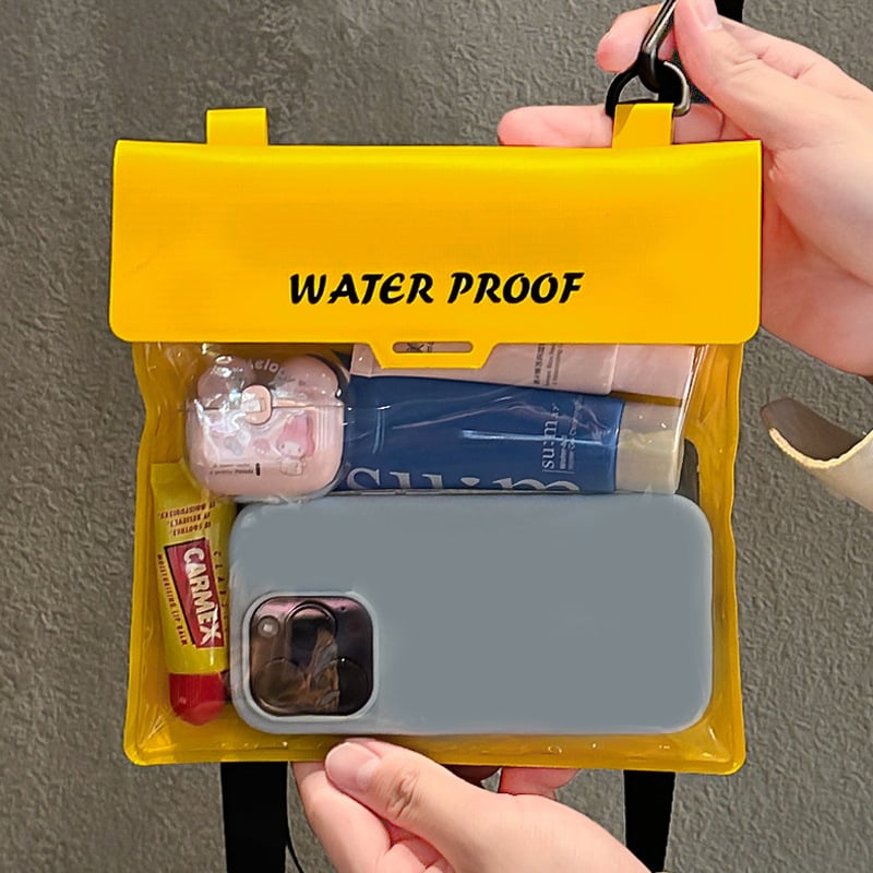 Vízálló mobiltelefon-táska érintőképernyővel, nagy kapacitású, PVC anyagú, forrópréses kivitelezés, úszáshoz alkalmas.