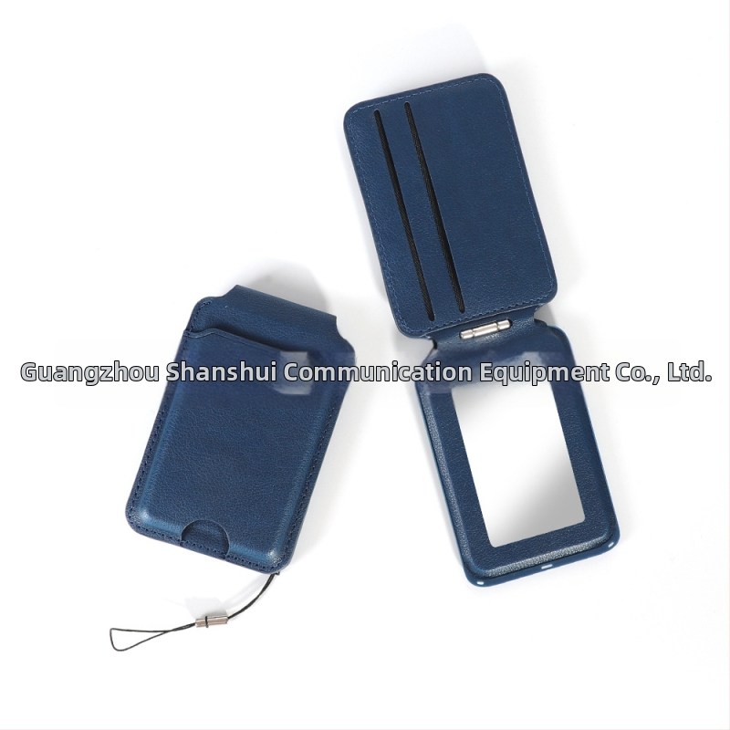 MagSafe saderīga PU ādas kartes turētājs ar magnētisku kabatu, šūta konstrukcija — universāla telefona soma
