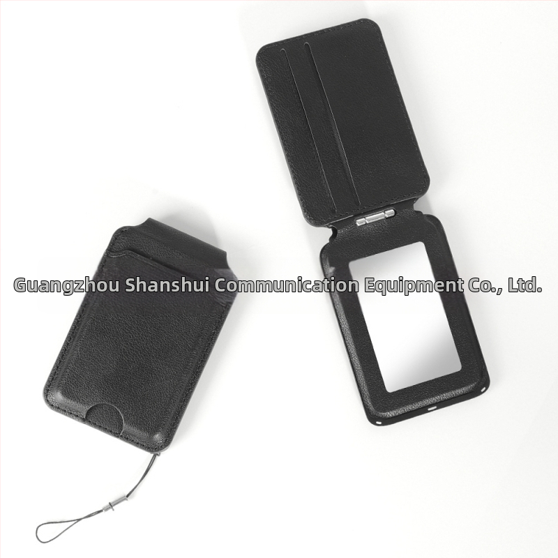 MagSafe suderinamas PU odos kortelių dėklas su magnetiniu kišeniu, siuvinėta konstrukcija — unisex telefono dėklas