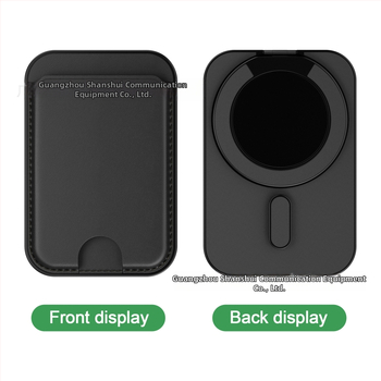 MagSafe kortų dėklas iPhone — imitacinė oda, daug kampų stovėjimo padėtis, magnetinis užsegimas, pritaikymas ir logotipo spausdinimas