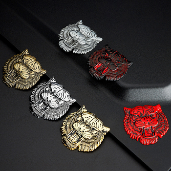 Chuangya Tiger Head 3D metalni auto bedž i naljepnica za prozor – cinkova legura, snažna adhezija, magnetska montaža