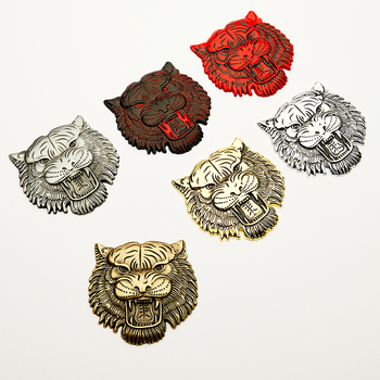 Chuangya Tiger Head 3D metalni auto bedž i naljepnica za prozor – cinkova legura, snažna adhezija, magnetska montaža